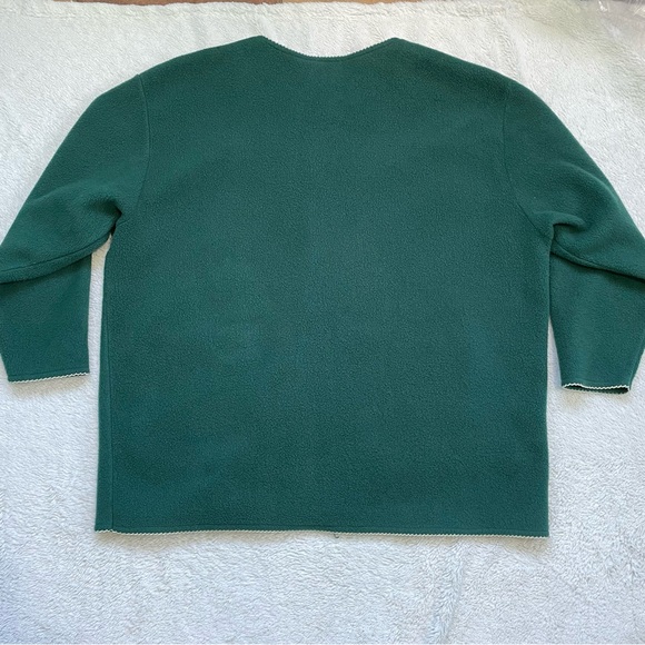 Women’s Edition Green Fleece Button Up Cardigan Sweater Vintage Size M - Picture 6 of 6